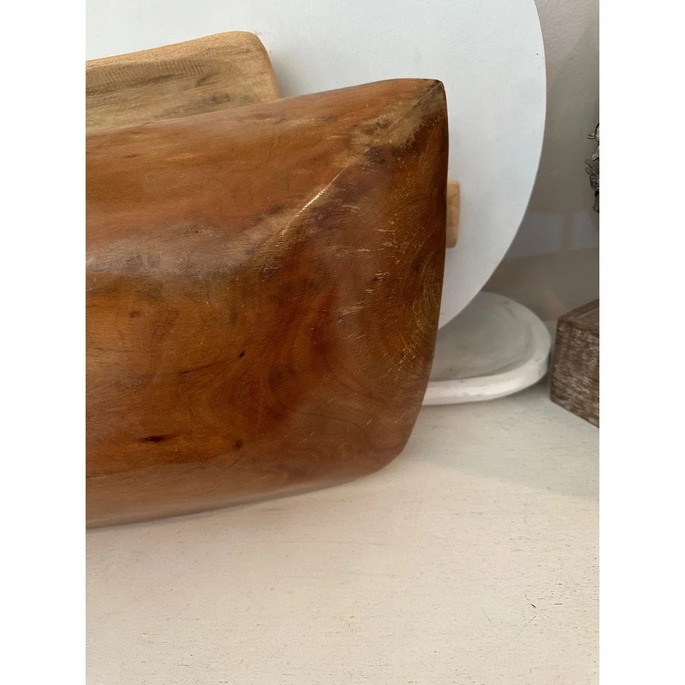 Vintage‎ Hand-Carved Teak Dough Bowl – 16